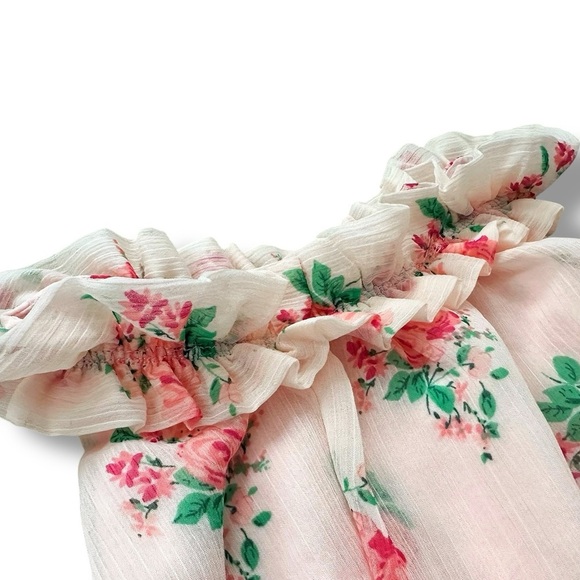 Janie & Jack | Floral Tiered Chiffon Dress (8) 💐 - Picture 4 of 10